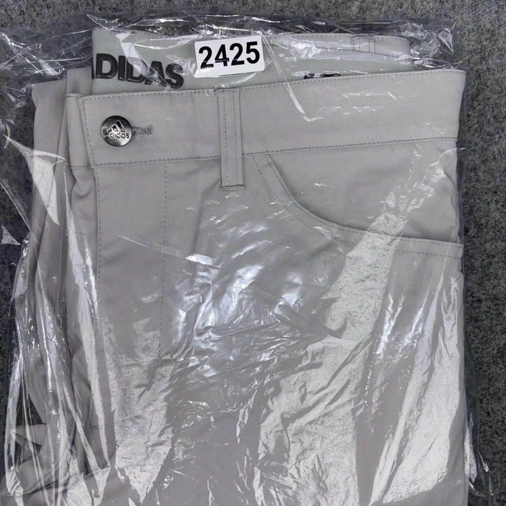 Adidas Performance Pants Mens 32x30 (Fits 32x27) Gray Golf Athletic Stretch EUC